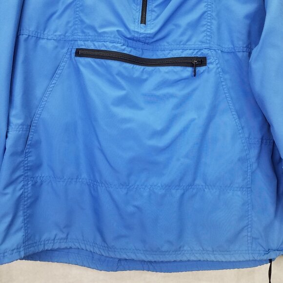 Vtg LL BEAN Windbreaker Jacket Men's L Blue Anorak Hooded Zip Pocket Canvas USA - Picture 10 of 16
